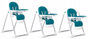 Scaun de masa reglabil, Ricokids, Tulo, spatar rabatabil, tava detasabila, suport pentru picioare, inaltime ajustabila, Albastru - Img 8