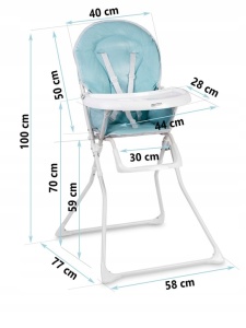 Scaun pentru hranire copii, suport pentru picioare, Ricokids, Fando, 7066 - Img 7