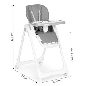 Scaun Pentru Hranire, Ecotoys, Ajustabil, 2 in 1, tava detasabila, suport pentru picioare reglabil, spatar reglabil, Dark Grey - Img 7