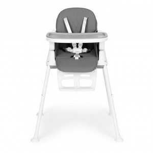 Scaun Pentru Hranire, Ecotoys, Transformabil, 3 in 1, tava detasabila, suport pentru picioare, Gri - Img 2