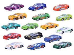 Set 16 masinute de jucarie, machetute din metal cu accesorii de plastic, Alloy Race Car, ZA2787 - Img 2