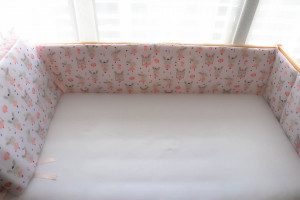 Set 2 Apărători Pătuț Bebe 120x60 cm, Maradalia Ballerina Bunny, Bumbac 100%