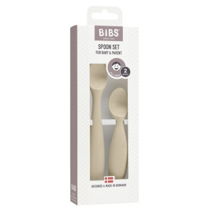 Set 2 lingurite pentru copii, Bibs, Spoon Set, Vanilla - Img 2