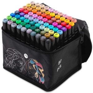 Set 80 De Markere De Colorat, cu 2 capuri, cu alcool, Nukido, NK-912 - Img 4