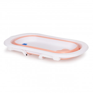 Set - Cadita pliabila pentru bebelusi, cu Dop Senzor de temperatura, suport antiderapant, Ecotoys, HA-B27 PINK + Perna pentru cadita bebelusi, moale, uscare rapida, curele reglabile, Ricokids, 45 x 32 cm - Img 8