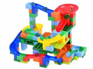 Set de construit interactiv, Pista pentru bile, 24 x 21,6 x 15,7 cm, 152 de elemente, Jokomisiada, ZA3228 - Img 3