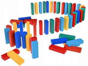 Set educativ de construit, 54 cuburi din lemn, Turn de echilibru, Jokomisiada, Jenga, GR0627 - Img 6