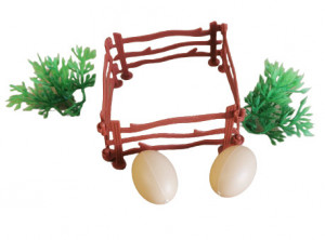 Set Figurine, 6 Animale domestice, cu oua si decor, multicolor - Img 8
