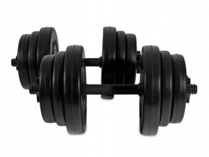 Set Gantere Pentru Exercitii, 20 kg, cu 2 Tije, 12 Greutati, Modern Home, H2X10