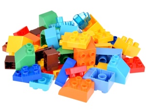 Set masa cu scaun pentru copii, 3in1, cu suprafata de construit, tabla de activitati, picioare reglabile, cuburi de constuit, Feel, ZA5160 - Img 13