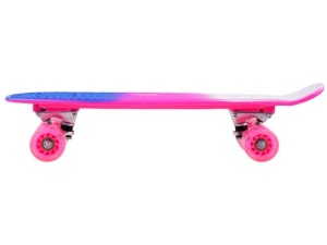 Skateboard Fiszka, Roz, Albastru, Alb, 55cm, Sport si Distractie, SP0577 - Img 4