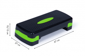 Stepper pentru exercitii fitness, 2 trepte, ModernHome, Negru/Verde - Img 6