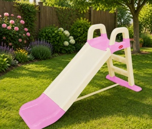 Tobogan pentru Copii 0140/03, 140 x 68 x 82 cm, MyKids, WHITE / PINK - Img 3