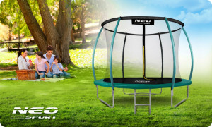 Trambulina pentru copii, Neo-Sport, 252 cm / 8 ft, cu plasa interioara, greutate maxima 100 kg, NS-08C181 - Img 3