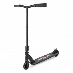 Trotineta cu 2 roti, pentru cascadorii, Soke GO, 83 x 48 cm, Aluminiu, compresie HIC, rulmenti ABEC-9, punte sudata, Greutate maxima utilizator 100 Kg, Negru - Img 2