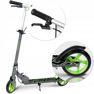 Trotineta pentru copii, cu 2 roti, tip urban, frana de mana, Ricokids, Kodi, Greutate maxima utilizator 50 Kg, Green - Img 5