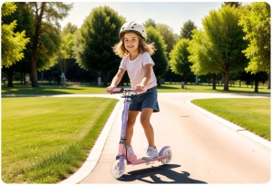 Trotineta pentru copii, cu 2 roti, tip urban, frana de mana, Ricokids, Kodi, Greutate maxima utilizator 50 Kg, Roz - Img 7