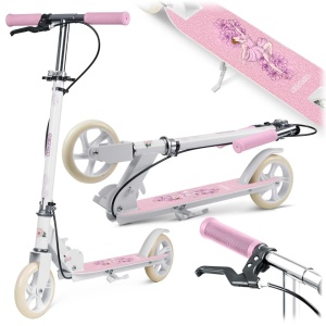 Trotineta pentru copii, cu 2 roti, tip urban, frana de mana, Ricokids, Kodi, Greutate maxima utilizator 50 Kg, Ballerina