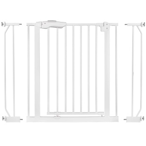 Bariera de siguranta, Nukido, inchidere dubla, ajustabila de la 75 - 105 cm, 718000, Alba