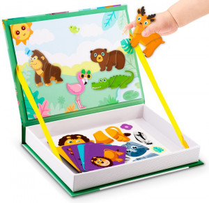 Carte magnetica, cu 47 de elemente spatiale, carduri cu 2 fete, Ricokids, RK-770, Animale - Img 2