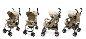 Carucior Sport Pentru Copii, Tip Umbrela, Pliere Rapida, Multistore, X-160, Beige - Img 3