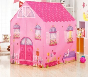 Cort de joaca pliabil, iPlay, Castel, pentru copii, motive grafice, 95x72x102 cm - Img 3