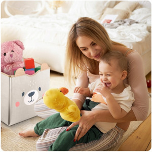 Covoras educational pentru copii, 103,5 x 97,5 cm, 2in1, Organizator jucarii, 33 x 39 x 36,5 cm, Nukido, Gri - Img 6