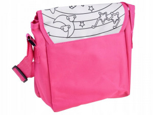 Geanta de colorat pentru copii, 29 x 27,5 x 5 cm, 5 culori incluse, Unicorn, Roz - Img 5