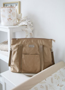 Geanta mamicii, pentru carucior si plimbare, Tiny Star Beige - Img 6