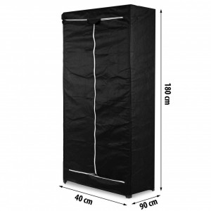 Husa cu fermoar pentru rafturi de depozitare, Massido, 180 x 90 x 40 cm, Neagra - Img 4