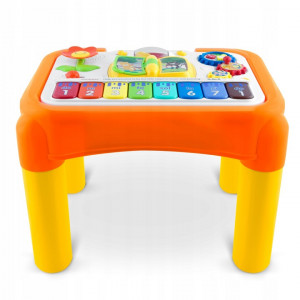 Masa de activitati interactive pentru copii, multifunctionala, cu sunete si lumini, cu planse educative, pian, cutie pentru nisip, Ricokids, RK-746 - Img 2