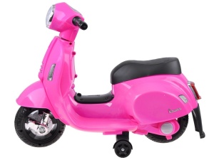 Motocicleta electrica pentru copii, Mini Vespa GTS300, baterie 4mAh, Roz - Img 6