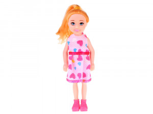 Papusa din plastic pentru copii, 13 cm, Jokomisiada, ZA4628 C