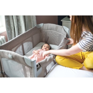 Patut pliant pentru cosleeping Joie Kubbie Foggy Gray - Img 9