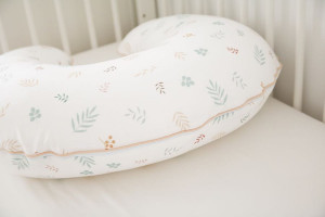 Perna Pentru Alaptare Bebe, Bumbac, 65 cm x 26 cm, Tiny Star, Harmony - Img 5