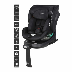 Scaun auto rotativ BabyGo, Prime 360, Black, 40-150 cm, certificat R129 - Img 2