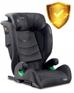 Scaun auto transformabil in inaltator pentru copii, inclinare reglabila, 2 grupe de varsta, 4 - 12 ani, 15-36 kg, inaltime 100 - 150 cm, tetiera reglabila, isofix, ECE R129, Nukido, Louis, Negru/Gri - Img 3