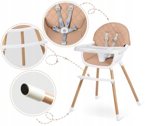 Scaun de masa reglabil, multifunctional, 3in1, pliabil, inaltime reglabila, tava detasabila, Nukido, Lilo, Roz - Img 5