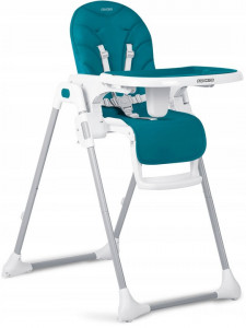 Scaun de masa reglabil, Ricokids, Tulo, spatar rabatabil, tava detasabila, suport pentru picioare, inaltime ajustabila, Albastru - Img 1