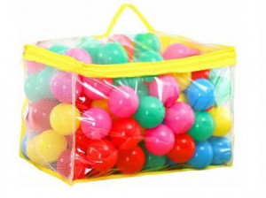 Set 100 de bile multicolore pentru piscina uscata sau cort, Soft Balls, 6 cm, din material plastic moale - Img 3