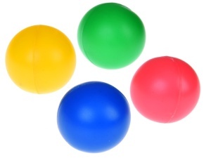 Set 4 Bile Colorate, diametru 3 cm, din plastic, SP0775
