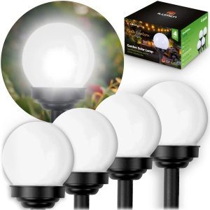 Set 4 Lampi pentru Gradina, Ilumen, L-102, cu incarcare solara, rezistente la apa IPX4, senzor de lumina, pornire automata - Img 1