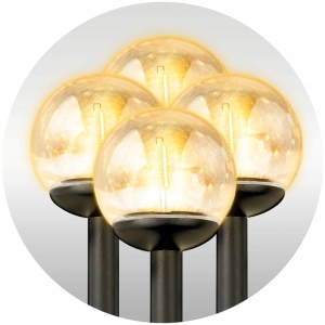Set 4 Lampi pentru Gradina, Ilumen, L-103, cu incarcare solara, LED-uri cu filament, rezistente la apa IPX4, senzor de lumina, pornire automata - Img 5