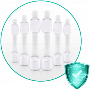 Set 6 Incuietori Pentru Dulapuri, Ricokids, 798100, protectie pentru copii, autoadezive, reglabile - Img 8