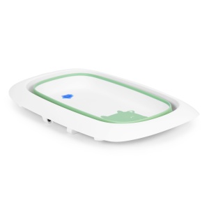 Set - Cadita pliabila pentru bebelusi, cu Dop Senzor de temperatura, suport antiderapant, Ecotoys, HA-B31Green, cu Perna pentru cadita, Ricokids - Img 7