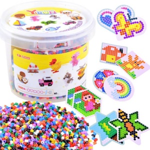 Set creativ, Margele pentru bratari, 5000 de bucati, cu sabloane, suport, baze, hartie de pergament, ZA3319 - Img 1