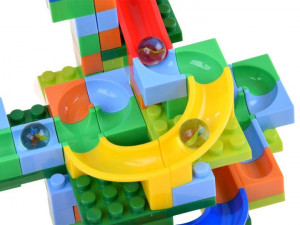Set de construit interactiv, Pista pentru bile, 24 x 21,6 x 15,7 cm, 152 de elemente, Jokomisiada, ZA3228 - Img 4