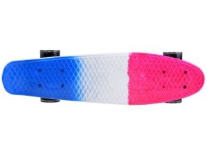 Skateboard Fiszka, Roz, Albastru, Alb, 55cm, Sport si Distractie, SP0577 - Img 5
