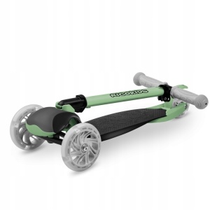 Trotineta de echilibru pentru copii, Ricokids, Loco, cu 3 roti, lumini LED, pliabila, ghidon reglabil, pana la 25 kg, Verde, 765107 - Img 3