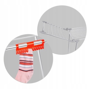Uscator Telescopic Pentru Rufe, Massido, Debora, suprafata 19 m, Inox, Gri - Img 3